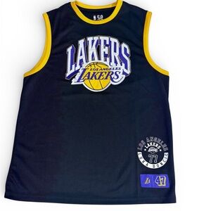 Ultra Game Los Angeles Lakers Jersey Mens Large Black NBA Basketball Embroidered